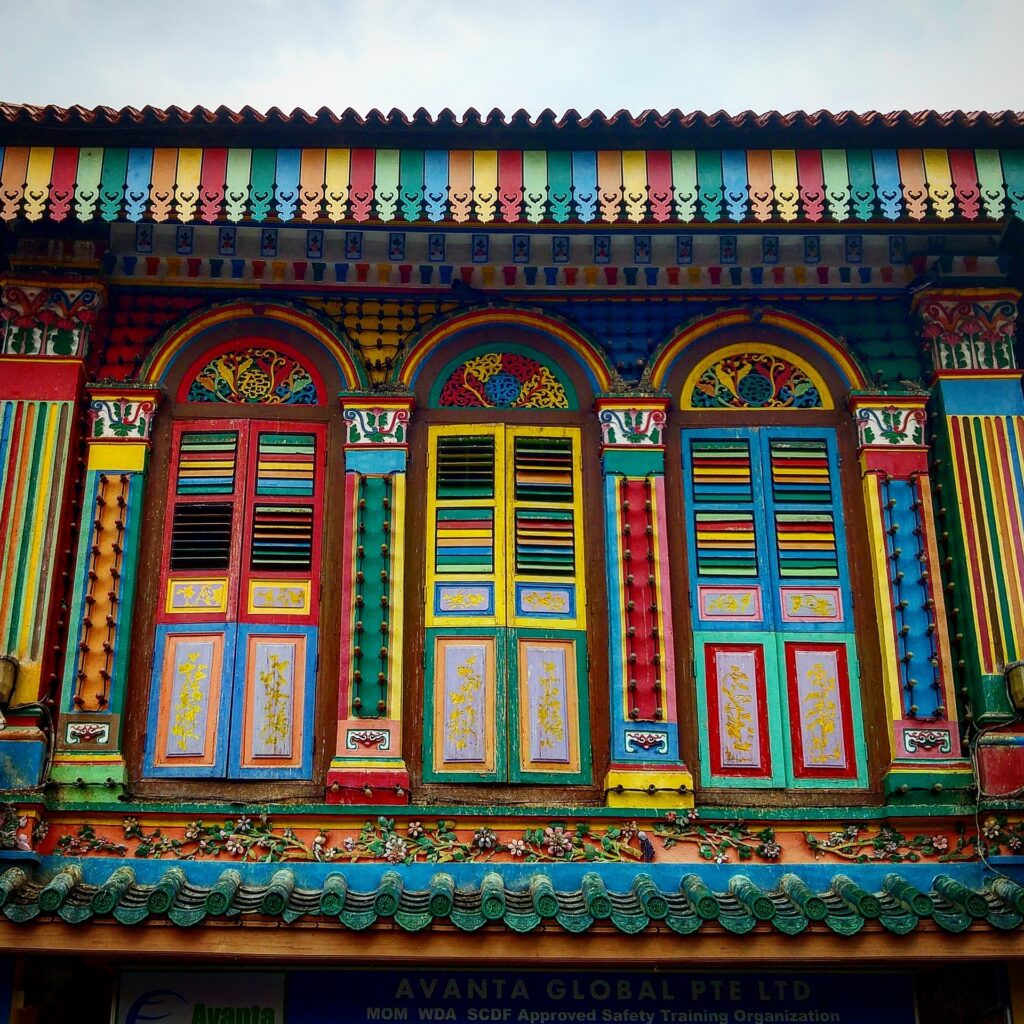 colouful singapore shop houses