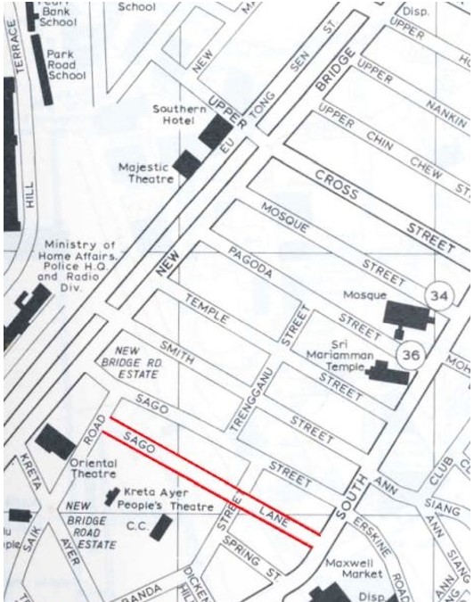 map of sago street and lane